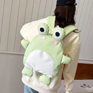 Cute Cartoon Frog Backpack for School and Travel