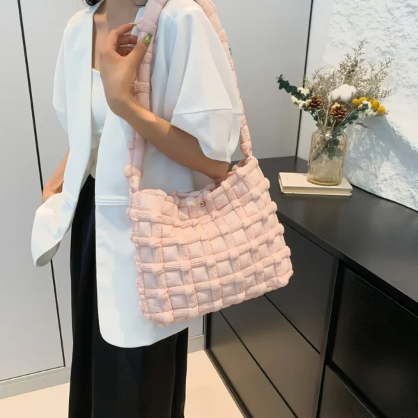 Trendy Style Large Capacity Puffer Tote Bag for Women (Multiple Colors) - Image 8